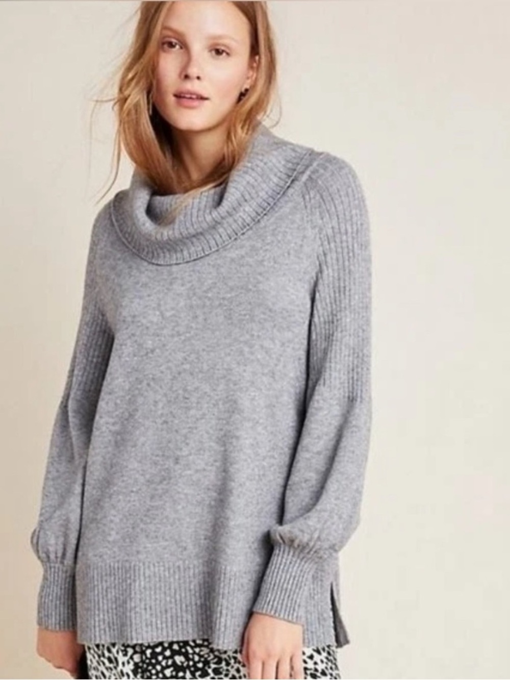 Anthropologie Paloma Balloon Sleeve Cowl Neck winter long sleeve Sweater Size xs